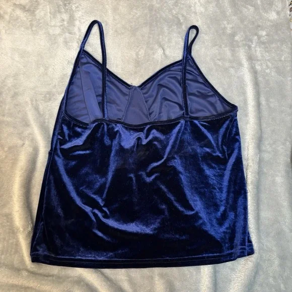 Y2K Blue Velvet Camisole Women's Small Y2K Tank Top Moon Star Whimsygoth Witchy - Picture 7 of 7